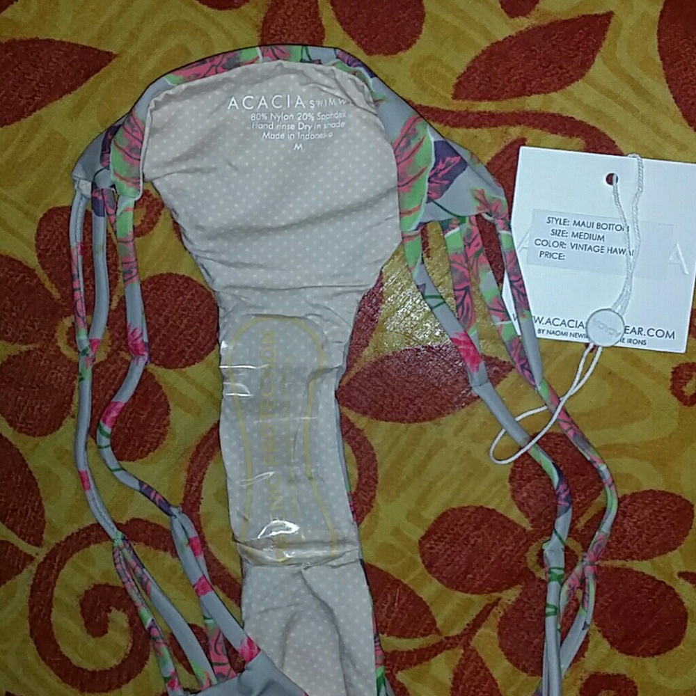 New acacia vintage hawaii maui bikini bottom M htf - Picture 4 of 4